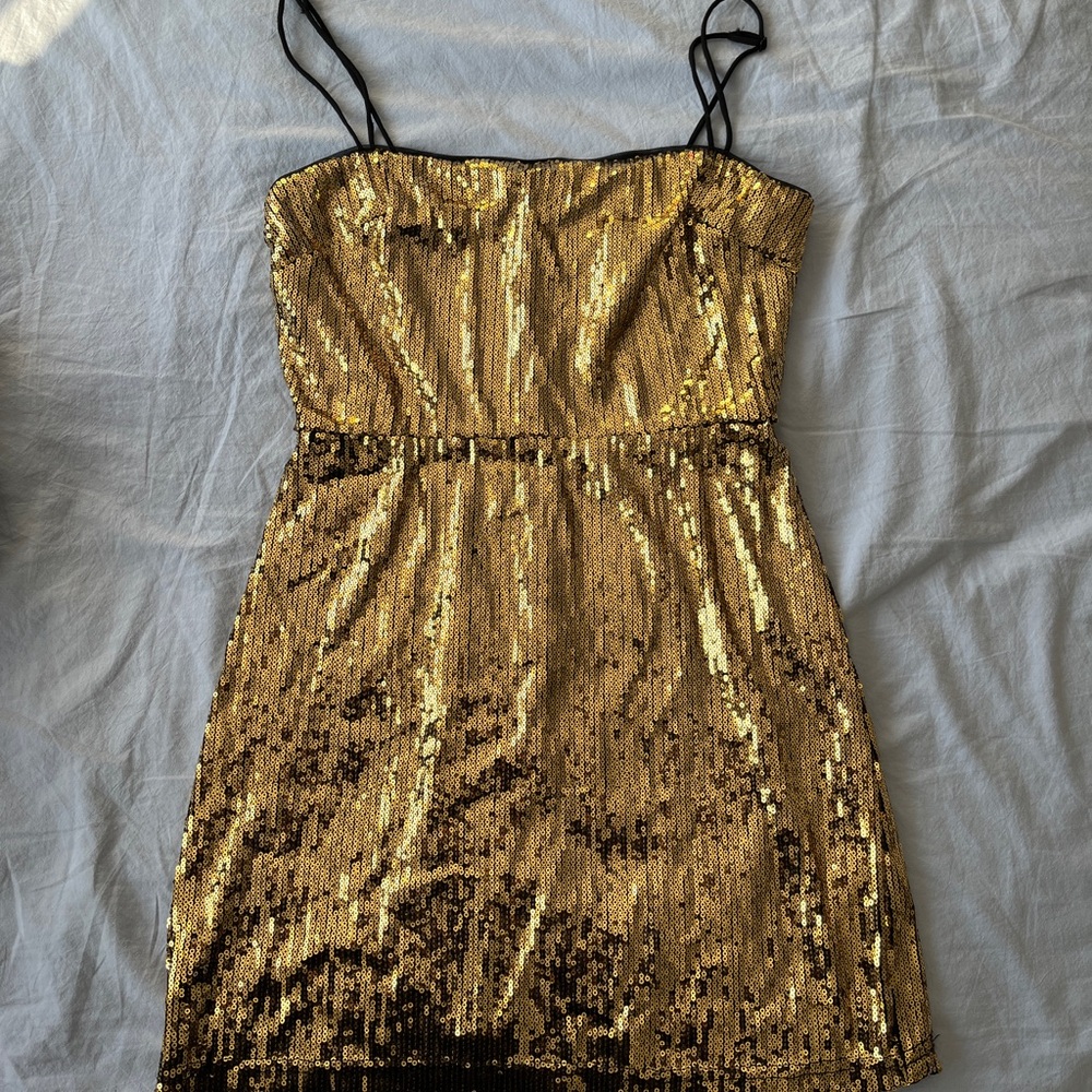 Urban outfitters gold mini dress